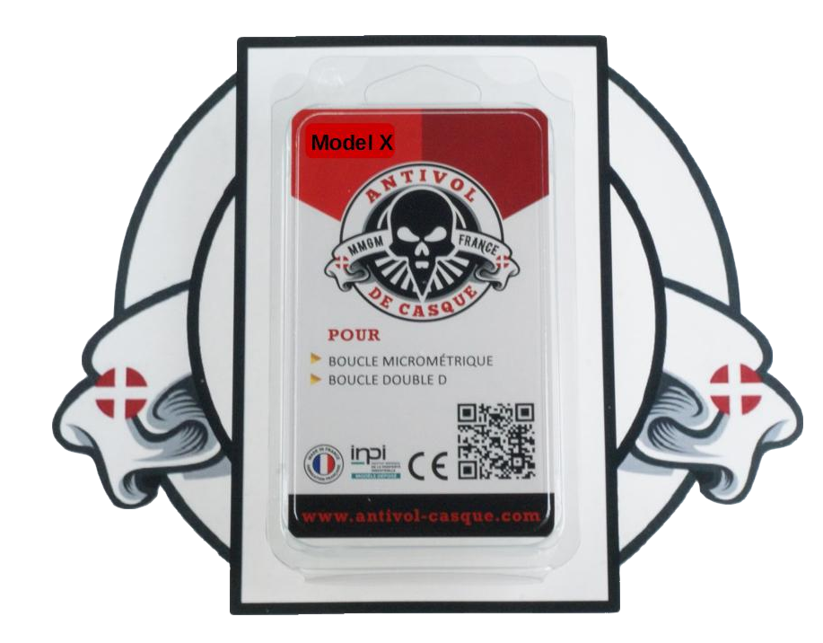 Pack cadenas Model X + clé tête de mort